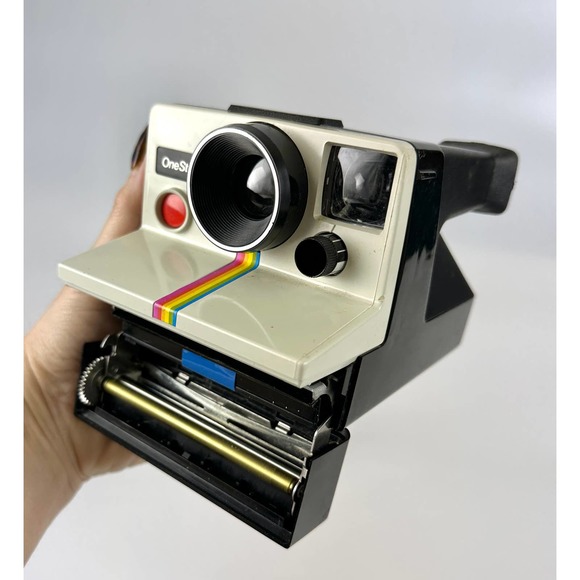 Vintage Polaroid One Step SX-70 Camera And Film White Rainbow Stripe - Picture 7 of 13